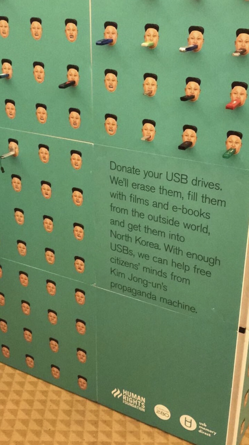 accidental comedy - 0 0 De 0 30 Donate your Usb drives. We'll erase them, fill them with films and ebooks from the outside world, and get them into North Korea. With enough USBs, we can help free citizens' minds from Kim Jongun's propaganda machine. Human